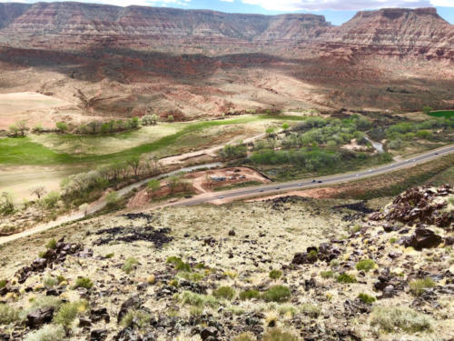 Views of Zion Canyon Zip Line site